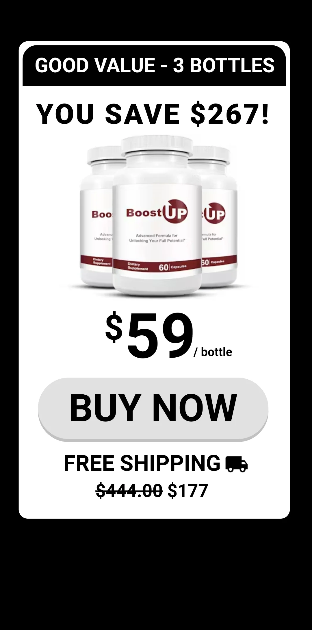 BoostUP 3 bottles pricing